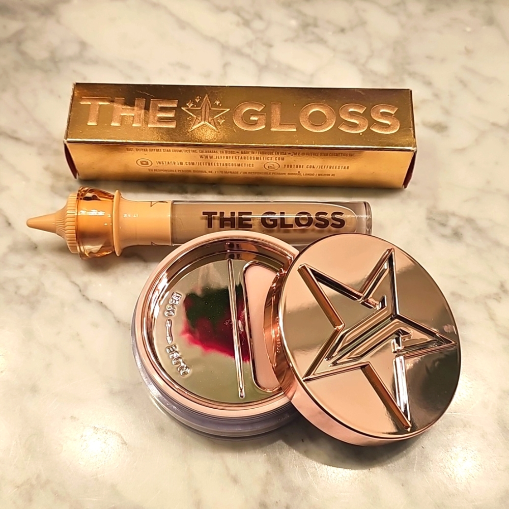 NiB Jeffrey Star set of 3. Lip Gloss, Lipstick, and Luminous Setting Powder - Picture 7 of 12
